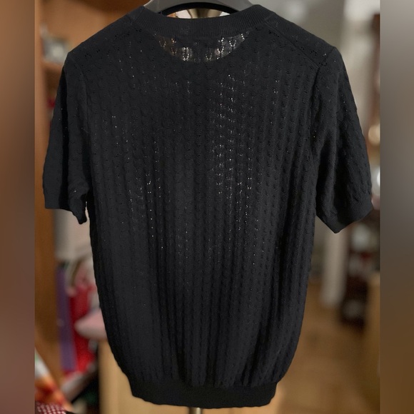 Black Pointelle Sweater - Picture 5 of 7